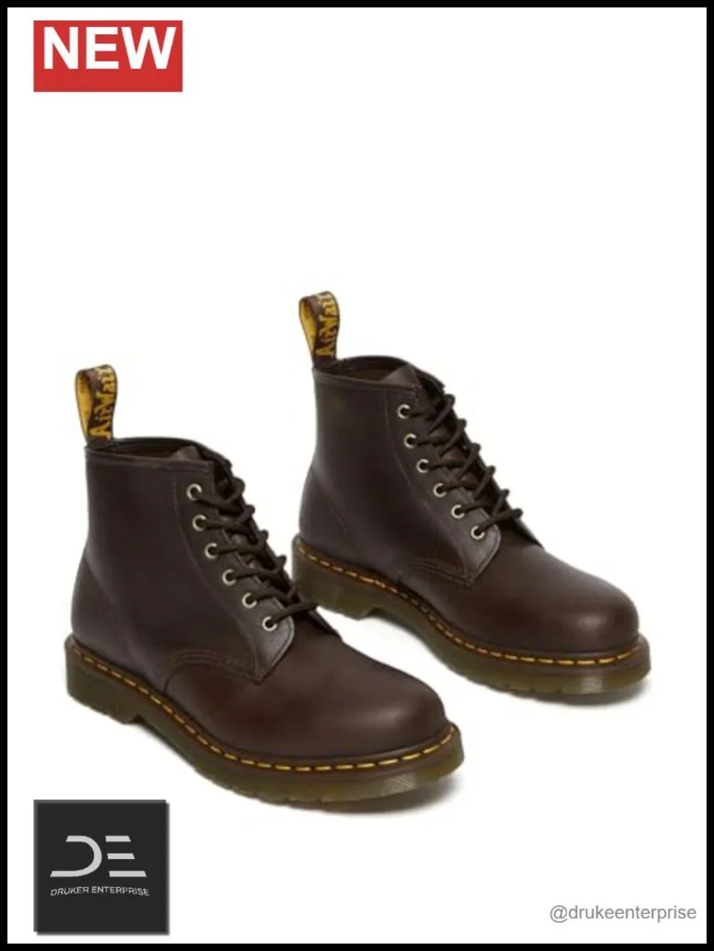 Leather 6 Eye Bootie Lace Up Ankle Boots